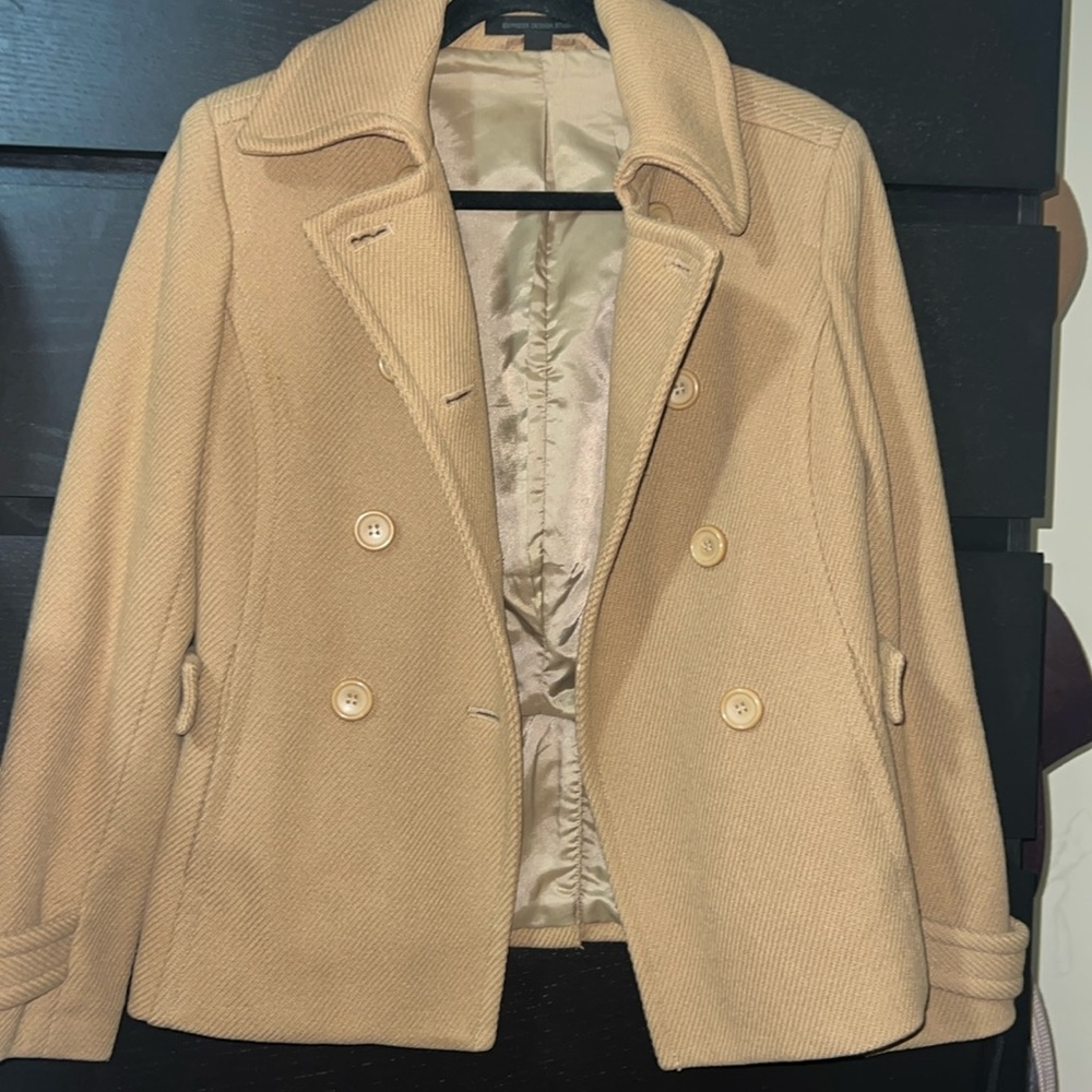 Express tan pea coat